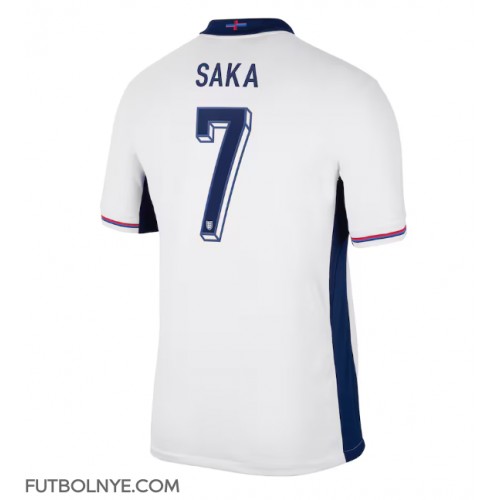 Camiseta Inglaterra Bukayo Saka #7 Primera Equipación Eurocopa 2024 manga corta